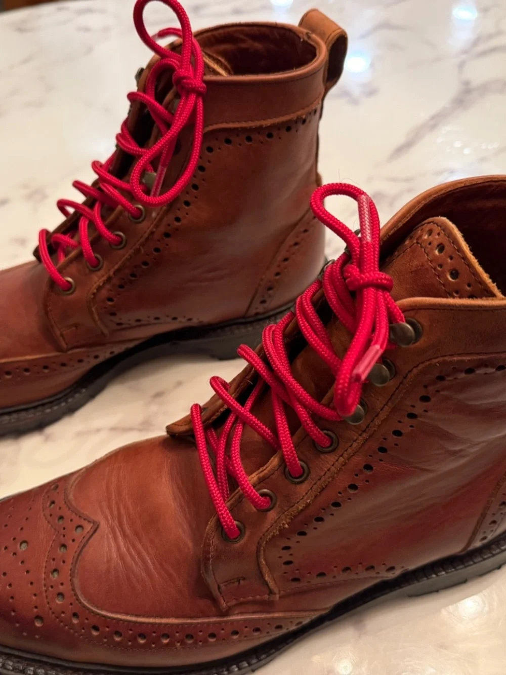 Allen Edmonds Long Branch Wingtip Boot | Size 8.5D | Brown